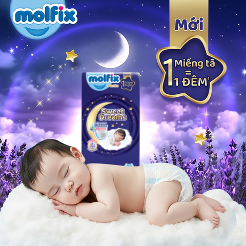 Combo 2 Molfix tã quần Sweet Dreams size XXL (30+4) Jumbo