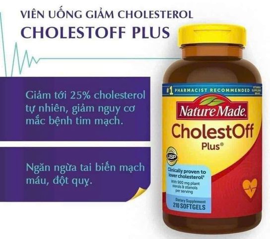 Viên uống giảm cholesterol Nature Made Cholest Off Plus 450mg 210 viên