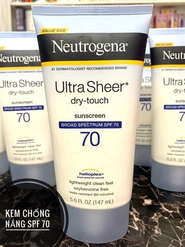 Kem chống nắng Neutrogena Ultra Sheer SPF70 147ml – chống nắng