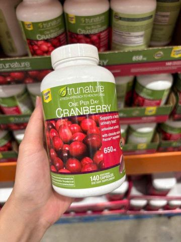 VIÊN UỐNG VIÊM ĐƯỜNG TIẾT NIỆU TRUNATURE CRANBERRY MỸ hộp 140 viên