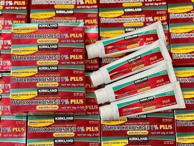Kem bôi dị ứng & ngứa Kirkland Hydrocortisone 1% Plus.