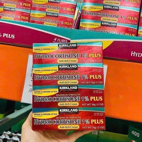Kem bôi dị ứng & ngứa Kirkland Hydrocortisone 1% Plus.