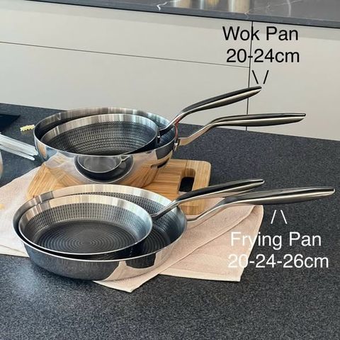 Chảo rán đúc inox chống dính vân nổi Kaiyo