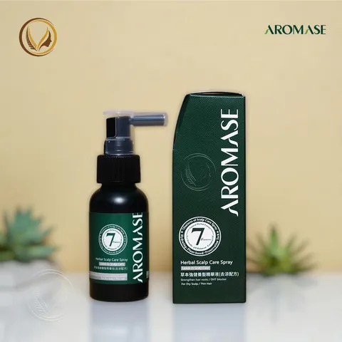 Xịt dưỡng tóc, chăm sóc da đầu AROMASE Herbal Scalp Care Spray 40ml - cho da đầu khô