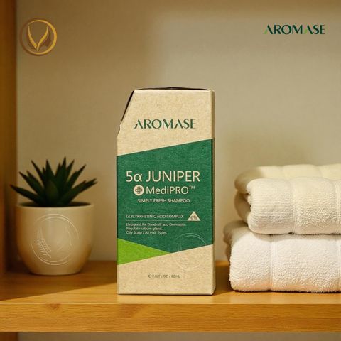 Dầu gội ngăn gàu, giảm sưng viem da đầu AROMASE 5α Juniper MediPRO Simply Fresh Shampoo 80ml