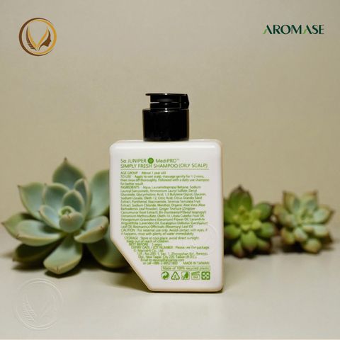 Dầu gội ngăn gàu, giảm sưng viem da đầu AROMASE 5α Juniper MediPRO Simply Fresh Shampoo 80ml