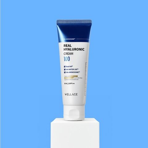 (80ml) Kem Dưỡng ẩm, Làm Dịu Da Wellage Real HYALURONIC 100 Cream Chính Hãng