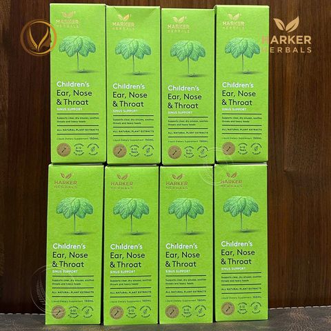 Siro Tai Mũi Họng cho bé thực phẩm bảo vệ sức khỏe HARKER HERBALS Children's Ear Nose & Throat 150ml