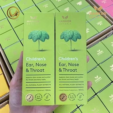 Siro Tai Mũi Họng cho bé thực phẩm bảo vệ sức khỏe HARKER HERBALS Children's Ear Nose & Throat 150ml