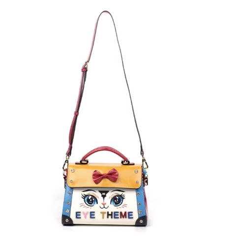 (EYETHEME CHÍNH HÃNG - M2846#) - Túi xách nữ kiểu retro phối màu dễ thương, chất liệu da phủ dầu sáp, thời tra