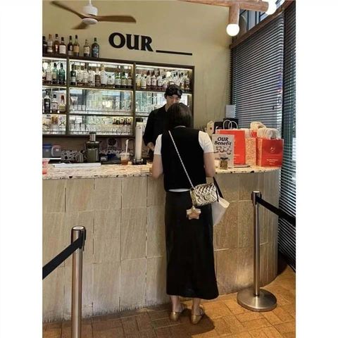 Size 20 Da PU Kẻ Sọc Nữ Sling Túi Thường Ngày Khóa Dây Xích Túi Messenger Flap