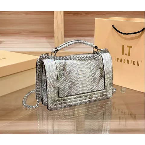 (HÀNG V.I.P ORDER) - Túi xách nữ chữ nhật size 22.5 thanh lịch sang trọng da rắn Xà Cừ