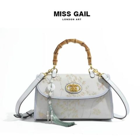 (Hàng V.I.P LIMITED) - Túi xách nữ phiên bản giới hạn MISS GAIL quai gỗ thêu