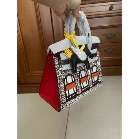 (HÀNG V.I.P ORDER - LIMITED) - Túi cầm tay Nữ dạng H.M Phong cách mới da thật đính pha lê kim cương size 30