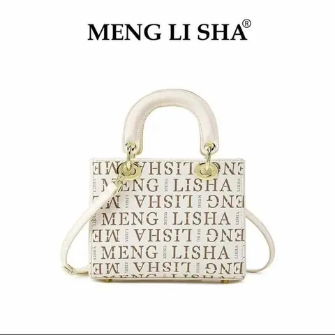 (Hàng V.I.P LIMITED - FULLBOX HÃNG) - Túi xách Nữ MENGLISHA Màu Trắng, Thiết Kế Họa Tiết Hoa Văn, Phiên bản 2025