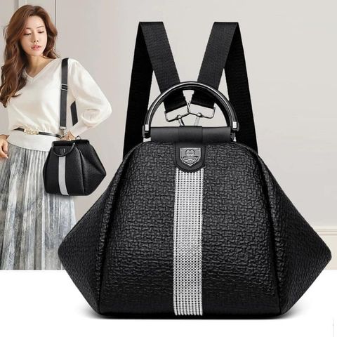 Balo Nữ Thời Trang, 3 Công Dụng Túi Du Lịch, Đeo Chéo, Cầm Tay, Đi Chơi, Chất Da Pu Mềm, Vân Nổi, Không Thấm Nước