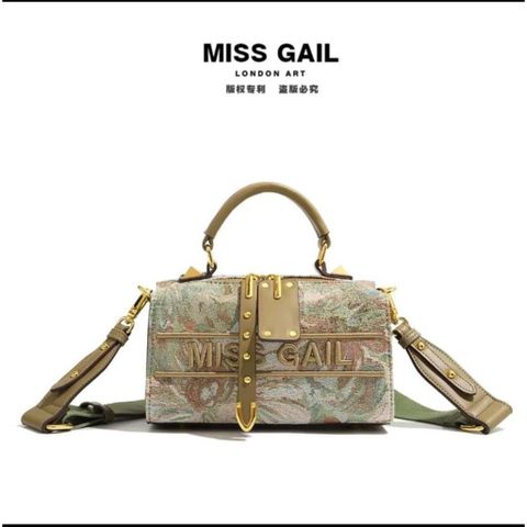 (Hàng V.I.P LIMITED) - Túi gối MISS GAIL thêu, túi đeo chéo Boston, dung lượng lớn