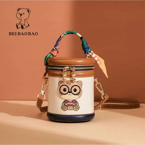 (BEIBAOBAO) - Túi xách Hình Trụ Siêu Dễ Thương Đeo Vai, Đeo Chéo Đều Chuẩn Gu