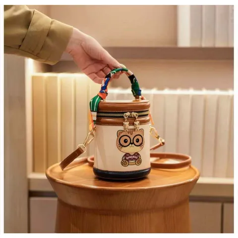 (BEIBAOBAO) - Túi xách Hình Trụ Siêu Dễ Thương Đeo Vai, Đeo Chéo Đều Chuẩn Gu