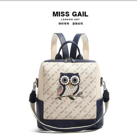 (Hàng V.I.P LIMITED - NO BOX) - Balo Nữ MISS GAIL Store HONGKONG thiết kế Cú Mèo đeo 2 kiểu cực chất