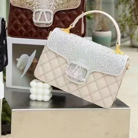 (Hàng V.I.P) - Túi xách nữ đính kim cương 2024 Phong cách Pháp Túi xách nữ