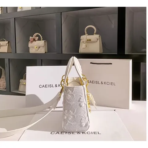 (CAEISL&KCIEL) - Túi công chúa tiểu thử thêu hoa trắng
