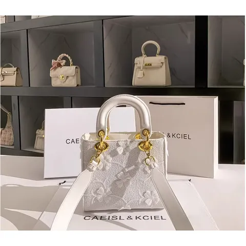 (CAEISL&KCIEL) - Túi công chúa tiểu thử thêu hoa trắng