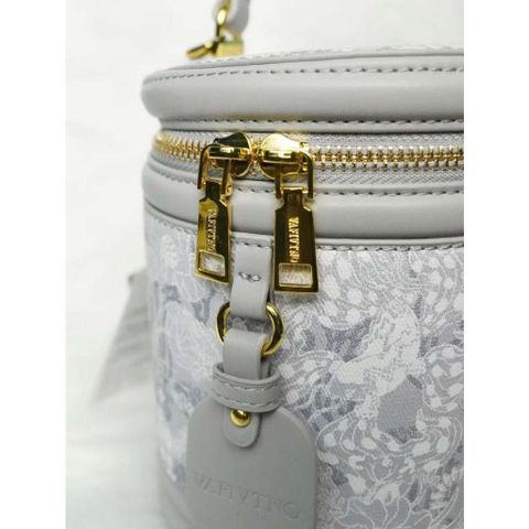 (HÀNG XINH - LIMITED) - Túi cốp trụ họa tiết xám xinh xắn