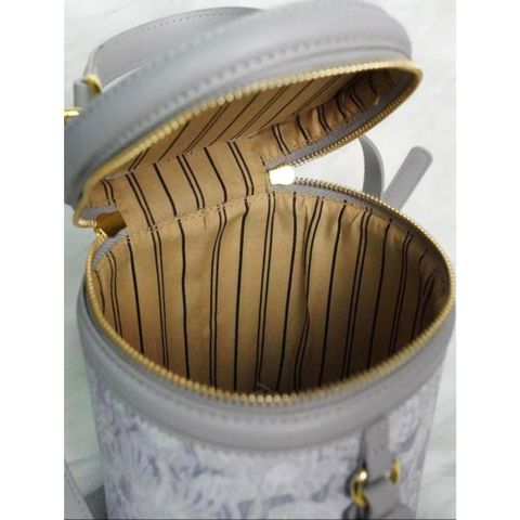 (HÀNG XINH - LIMITED) - Túi cốp trụ họa tiết xám xinh xắn