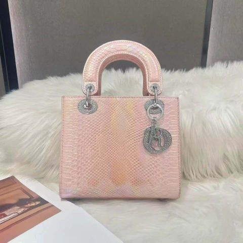 (Hàng VIP ORDER LIMITED Size 17) - Túi xách nữ họa tiết rắn kim cương bạc Da thật Túi xách nữ thời trang