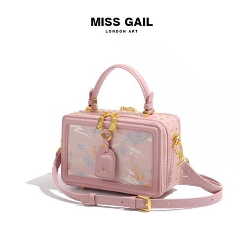 (Hàng V.I.P LIMITED) - Túi xách Nữ MISS GAIL Hộp Chữ Nhật Dễ Thương Hồng Nhẹ Nhàng