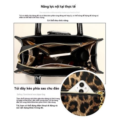 (LUXURY) - Túi xách CÔNG SỞ thiết kế thời trang Họa tiết cá sấu, dung tích lớn có khóa Size 28