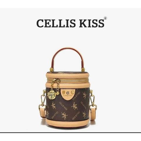 (Hàng V.I.P LIMITED - FULLBOX HÃNG) - Túi xách nữ CELLIS KISS thiết kế mới dáng trụ tròn, nữ tính, thời thượng