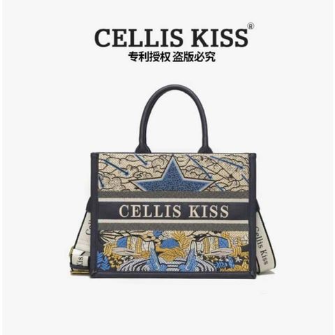 (Hàng V.I.P LIMITED - NO BOX) - Túi xách Nữ CELLIS KISS Size to 33cm Thêu tay sang trọng, thời thượng