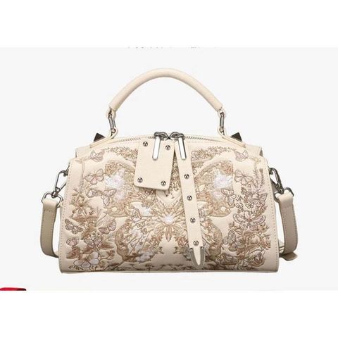 (Hàng V.I.P LIMITED - FULLBOX HÃNG) - Túi xách nữ IT.CELLIME thiết kế túi hộp họa tiết 8D, Màu kem bag, Sang trọng