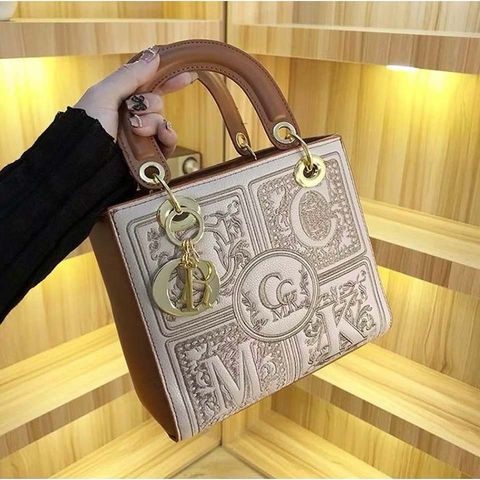 Túi đeo vai cổ điển xu hướng Size 20 thời trang mới dạng thêu, túi xách cao cấp túi đeo chéo một bên vai