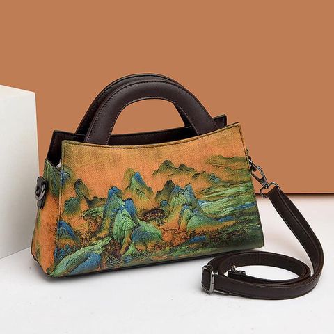 (HÀNG ĐẸP) - Túi xách Retro Size 28 ĐỦ MÀU - Thơm Mây Sợi Phong Cách Dân Tộc Mới Sườn Xám