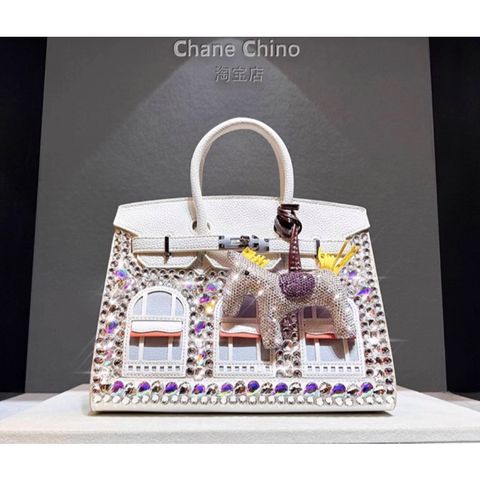(PHỤ KIỆN CAO CẤP ORDER - Hình ảnh tự chụp) - Phụ kiện treo túi hình ngựa, charm túi ngựa đính đá thích hợp treo túi HM