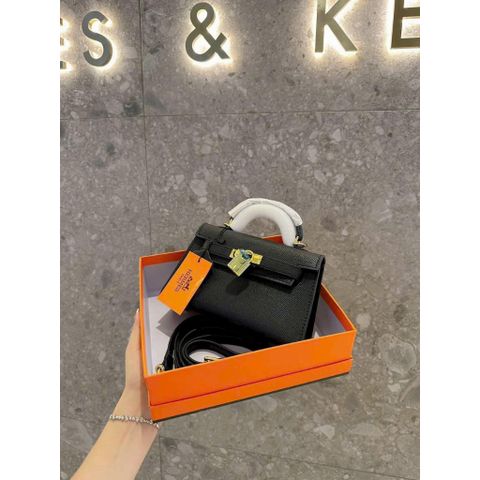 (FULL BOX/ NO BOX) - Khóa Vàng - Túi xách Nữ da xước khóa vàng tag size 19 đủ màu