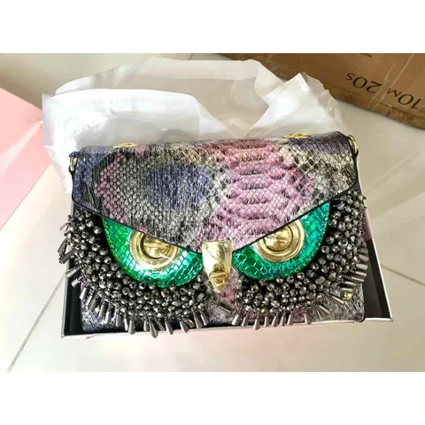 (Hàng VIP ORDER - LIMITED - TẶNG HỘP) - Siêu Dễ Thương Túi Mới Cú Mặt Túi Tinh Tế Kim Cương Giả Nhiều Màu Sắc Tua Rua
