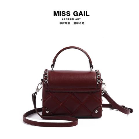 (Hàng V.I.P LIMITED) - Túi MISS GAIL thiết kế thêu hộp, Kết cấu cao cấp Thiết kế đặc biệt