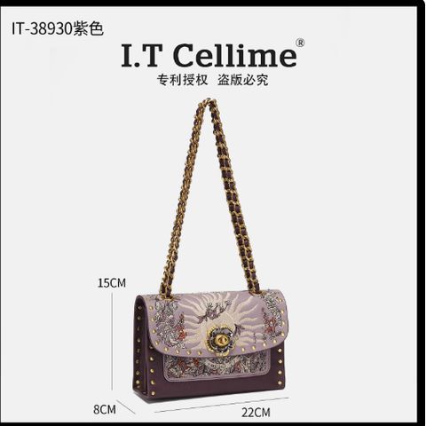 (Hàng V.I.P LIMITED - FULLBOX HÃNG) - Thiết kế họa tiết IT CELLIME thêu Tím Công nghệ mới, Kẹp nách