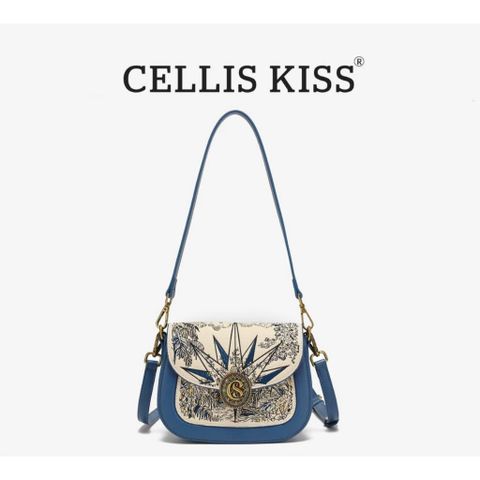 (Hàng V.I.P LIMITED ORDER) - Túi xách Nữ CELLIS KISS sang trọng tinh tế, thêu xanh