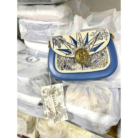(Hàng V.I.P LIMITED ORDER) - Túi xách Nữ CELLIS KISS sang trọng tinh tế, thêu xanh