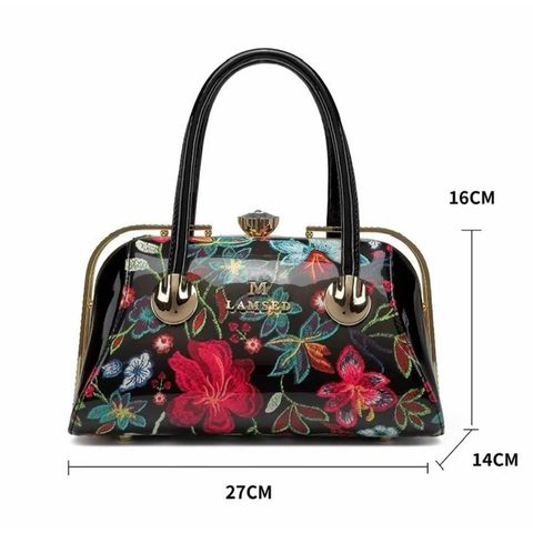 (VIP ORDER - Size 27 ) - Túi xách Cốp đựng Da Bóng Thêu Hoa Văn Thời Thượng Châu Âu và Mỹ Dung Tích Lớn Có thể Đeo vai
