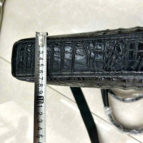 Cặp da nam công sở da bò Dập Vân Cá Sấu cao cấp, cặp đựng laptop da thật nhiều ngăn, túi xách công sở nam
