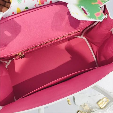 (VIP ORDER) - Túi Xách Nữ 2 quai họa tiết Ông Già và Đồng Xu KHÓA VÀNG Size 30