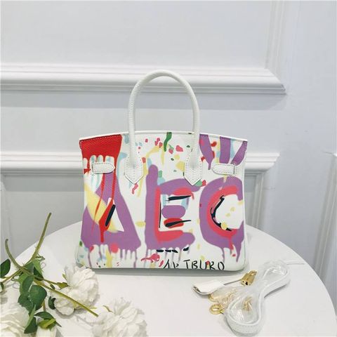 (VIP ORDER) - Túi Xách Nữ 2 quai họa tiết Ông Già và Đồng Xu KHÓA VÀNG Size 30