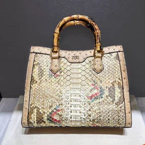 (VIP ORDER - LIMITED) - Modal Túi da tre Họa tiết Python túi tote nhẹ Sang trọng Cao Cấp