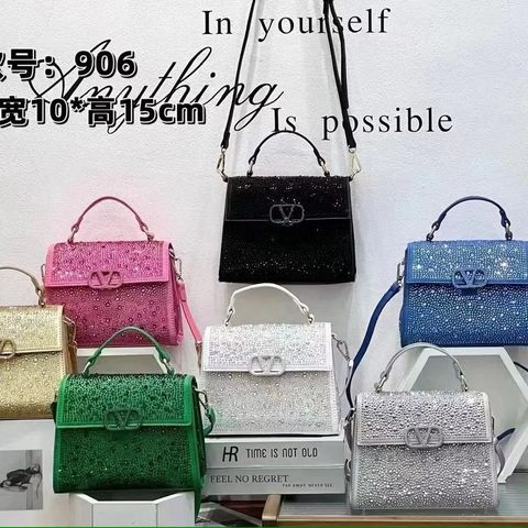 2025 Mới Châu Âu và Mỹ retro mini kim cương đính kim cương nóng túi xách lật che vai đeo chéo dây chuyền nữ